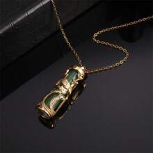 1入組女性時尚銅龍柱和鳳凰幸運護身符吊墜項鍊 - 新款 - 查看 6