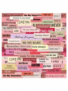 3 Stücke romantische Valentinstagstext Aufkleber, geeignet für Paare Geschenkverpackung, Kartenherstellung und andere Anlässe, um eine warme Atmosphäre zu schaffen. Geeignet für Fotoalben, Tagebücher, Tassen, Laptops, Mobiltelefone, Scrapbooks