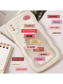 3 Stücke romantische Valentinstagstext Aufkleber, geeignet für Paare Geschenkverpackung, Kartenherstellung und andere Anlässe, um eine warme Atmosphäre zu schaffen. Geeignet für Fotoalben, Tagebücher, Tassen, Laptops, Mobiltelefone, Scrapbooks