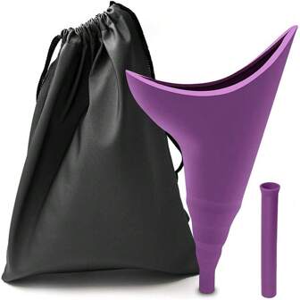 Portable Reusable Urinal Funnel With Extension Tube Urinal Standing Up To Pee Funnel For Camping,Hiking Female Urination Device Female Silicone Urinal