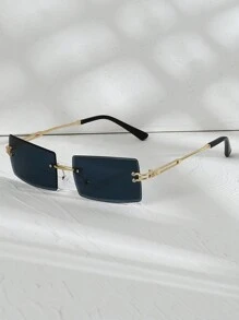 1 件男女通用方形金属时尚眼镜，适合日常生活、户外旅行和海滩防晒，适合夏季海滩度假、户外、旅行 - 彩色 - 查看 19