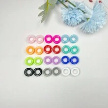 隨機6對/組底高12mm圓邊硅膠耳擴展套件，朋克風格男女通用穿孔飾品，純色，適合日常或節日佩戴 - 圓邊款 - 查看 19