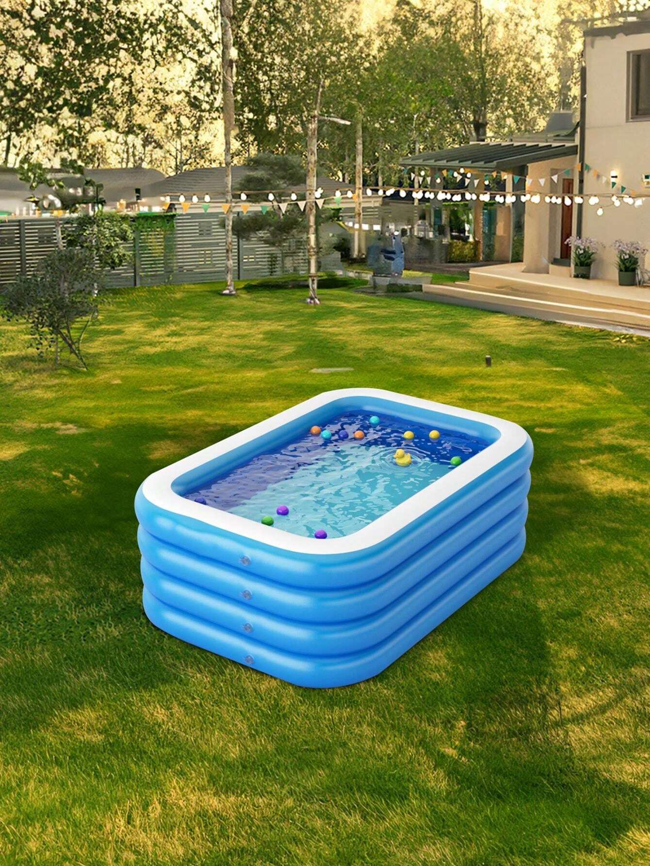 Runde Poolabdeckung Aus PE – Staubdicht, Regenfest Mit Kordelzug Für Aufblasbare Pools Bis 3 M