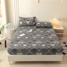 單人床墊保護套，全季節適用床單替換品，無枕套 - 繁心 - 查看 5