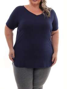 Plus Size Sports Tees & Tanks - Màu xanh lam - Xem 3