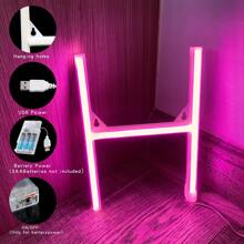 1 pieza Lámpara con letra LED encendida, decoración romántica de propuesta rosa con luz de neón, decoración de escritorio o de pared, luces de palabras DIY alimentadas por USB o batería como LOVE, HAPPY BIRTHDAY, MARRY ME, MERRY CHRISTMAS, adecuada para habitación de niña, dormitorio, bar, camping, fiesta de cumpleaños, San Valentín, boda, regalo de Navidad - Blanco - Ver 41