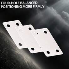 固定硬件配件，不銹鋼家具連接器，連接器，緊固件，平板直連接板，用於櫥櫃、桌椅，是工業和家庭必需品 - 銀色 - 查看 10