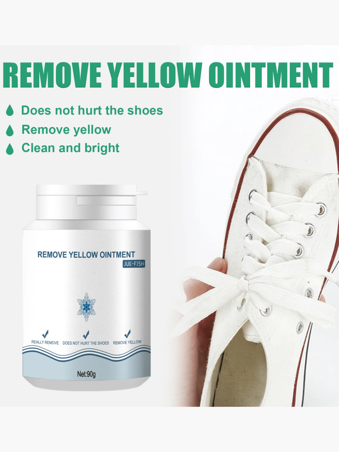 JueFish Shoe Stain Remover Gel For DeYellowing, Oxidation Cleaning