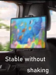 Car Tablet Mount Holder For Backseat, Tablet Stand Support Compatible With Ipad, Headrest Stable Phone Holder Bracket For Car Installation - Black - View 2