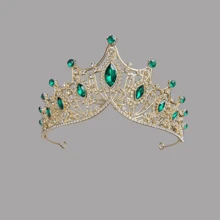 1pc Emerald Green Princess Headband For Women Costume Party Celebrations Crown Hair Accessory Birthday Gift - Dark Green - View 1