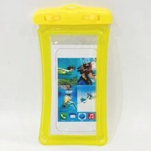 1入組透明手機氣墊防水袋，適用於游泳、防潑水、防跌落手機袋、觸摸屏幕、戶外手機保護殼（配帶掛繩）泳池袋 - 黃色 - 查看 7