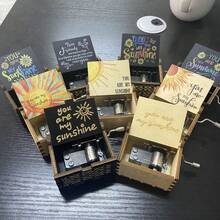 You Are My Sunshine Music Box, Wooden Hand Crank Laser Engraved Retro Unique Music Box Gift For Birthday, Christmas, Valentine Day, Mother Day, Anniversary, Wedding - Brown - View 3