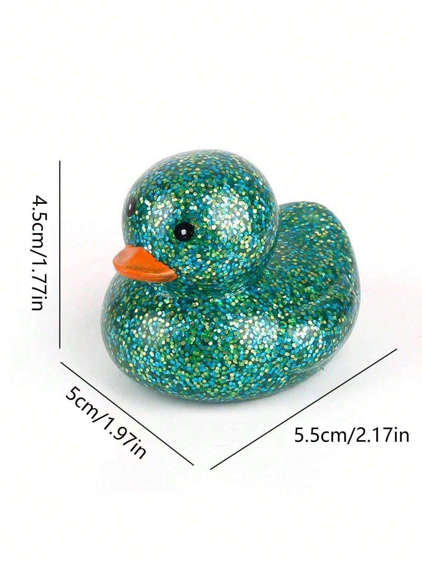 Rubber Duck Floating Toy Flashing Duck Quacking Tassel Golden Sand ...