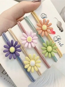 5件装韩版手链头绳两用红网红ins花朵发圈可爱弹力发圈发饰女