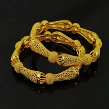 1/2/4pcs Dubai Women Bracelet Gold Bracelet Saudi Arabia Bracelet Wedding Bride Jewelry African Birthday Gift