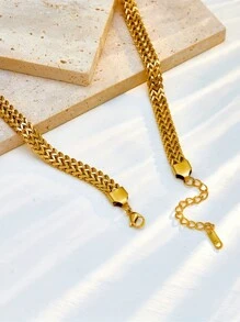 1pc Heavy Duty Stainless Steel Hip-Hop Punk Thick Chain Necklace, Fashion Streetwear Accessory - necklace - View 4