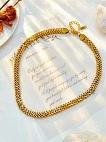 1pc Heavy Duty Stainless Steel Hip-Hop Punk Thick Chain Necklace, Fashion Streetwear Accessory - necklace - View 3