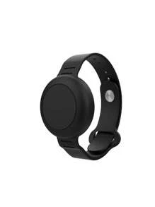 1 Vỏ Bảo Vệ Với Dây Đồng Hồ Tương Thích Với Apple Airtag GPS Tracker, Dây Đeo Tay Chống Mất Và Vỏ Chống Thấm Nước Cho Trẻ Em - màu đen - Xem 3