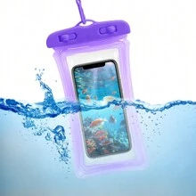 1pc Transparent Mobile Phone Airbag Waterproof Bag Swimming Waterproof Shockproof Bag With Touch Screen Function Outdoor Phone Protective Cover (With Hanging Rope)
