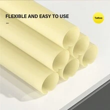 5 CÁI Thực hành xăm hình trống trên da - Bộ da thực hành hình xăm hai mặt 6 "X8" Miếng đệm silicon Xăm thực hành microblading Da cho người mới bắt đầu (Độ dày 0,12CM) - Màu vàng - Xem 6