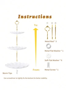 1pc Plastic Cake Rack, Modern Contrast Binding Multi-Layer Cake Rack For Home, Party, Back To School Valentine Day