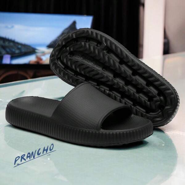 Chinelo Nuvem Slide Leve Ortopédico Super Macio Em Eva Preto Unissex