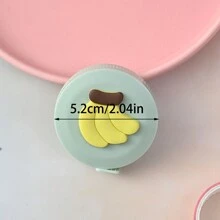 1/2/5pcs Cartoon Mini Retractable Tape Measure, Multifunctional Round Portable Soft Ruler, Measure Bust Waist, Compact Cute Measuring Tape, Portable