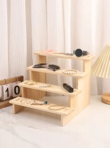 一个DIY可拆卸木梯珠宝展示架珠宝收纳架饰品展示架用于直播、展位展示返校 - 原木淺色 - 查看 3