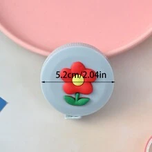 1/2/5pcs Cartoon Mini Retractable Tape Measure, Multifunctional Round Portable Soft Ruler, Measure Bust Waist, Compact Cute Measuring Tape, Portable