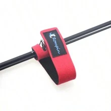 Rompin Dây đai cần câu co giãn có khóa dán, dùng để cố định cần câu mồi, chống trượt, dùng để buộc đồ câu, có lỗ khoen dẫn hướng. - trái cam - Xem 6