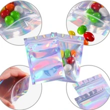 50 túi quà Laser Rainbow nhiều kích cỡ, túi khóa kéo tái sử dụng có thiết kế Laser-Rainbow tự dán kín, thích hợp cho túi đựng kẹo doanh nghiệp nhỏ và túi đựng mẫu để trước cửa sổ, túi tự dán kín, túi đựng kẹo quà tặng lễ hội, ngày lễ tình nhân trở lại trường - Nhiều màu - Xem 3