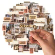 2pcs Florida Landscape Combination Text Stickers With 31 Small, Modern Realistic Style, PET Waterproof DIY Stickers.Suitable For Photo Albums, Diaries, Cups, Laptops, Mobile Phones, Scrapbooks - Red and White - View 5