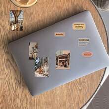 2pcs Florida Landscape Combination Text Stickers With 31 Small, Modern Realistic Style, PET Waterproof DIY Stickers.Suitable For Photo Albums, Diaries, Cups, Laptops, Mobile Phones, Scrapbooks - Red and White - View 7