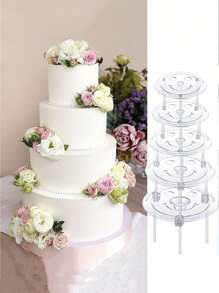 1 套透明多层蛋糕支架，带多层蛋糕垫，圣诞节