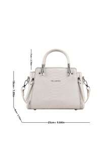BELLEBORG Bolso de mano elegante para mujer con patrón de cocodrilo