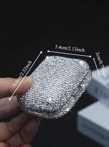 1pc/2pcs Mini 2.32/2.13/0.79IN Stainless Steel Ashtray With Leaf-Shaped Ash Tray, Shiny Glass Rhinestones, Rhinestones, Portable Ashtray, Outdoor Pocket Ashtray, Creative Car Smoking Accessory, Fashionable & Attractive