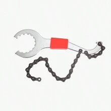 Herramienta de reparación multifunción 3 en 1 para bicicleta: extractor de pedalier, extractor de piñon libre y llave de cadena para bicicleta de montaña - Plateado - Ver 5