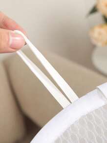1pc Branco Malha Respirável Cesto de Armazenamento Cesto de Roupas, Girafa Bonito Padrão Animal Bolsa de Armazenamento Dobrável para Roupas de Bebê Brinquedos, Pop Up Cesto de Roupas Amor Dia dos Namorados