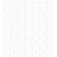 42-Piece Letter Stencil Set (7.5 Cm) For Wooden Signs, Painting And DIY Projects - Reusable Alphabet Stencils In Various Sizes For Customisation - Black - View 8