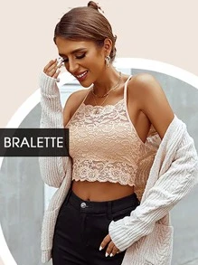 DITZN 女士蕾絲時尚背心內衣內部露背外穿夏季性感睡衣包裝小背心