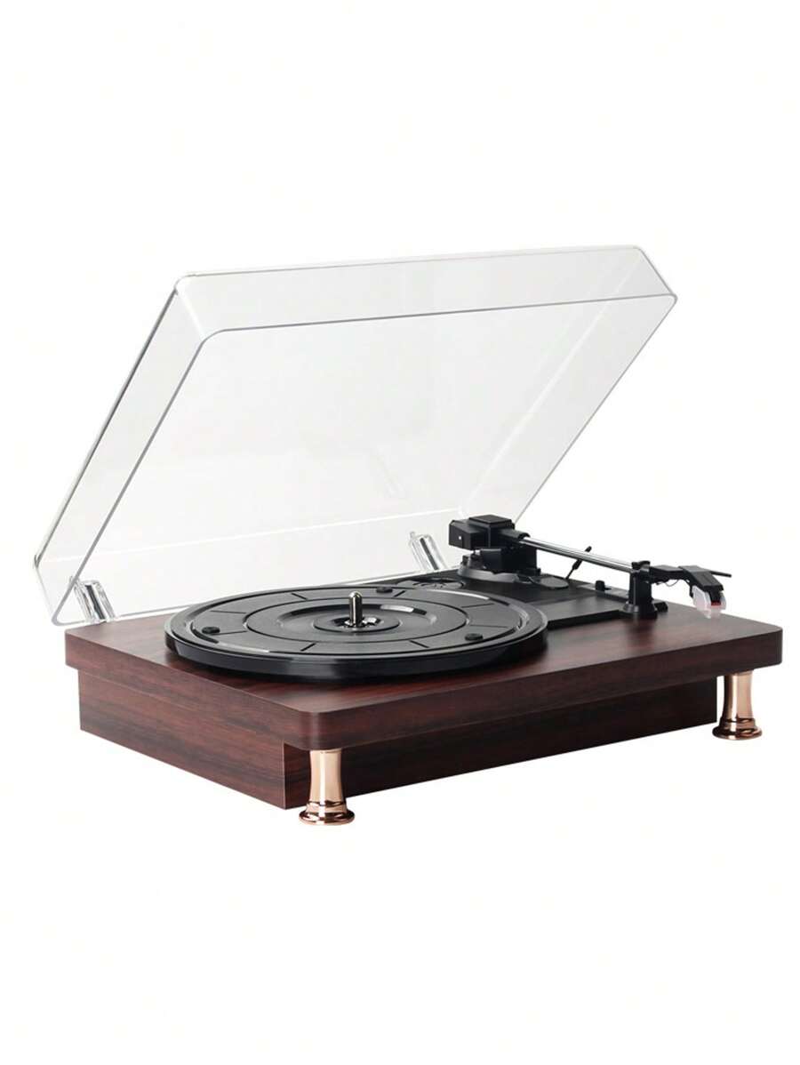 Tocadiscos Vinilo Vintage Portátil Bluetooth - Negro - Ver 1