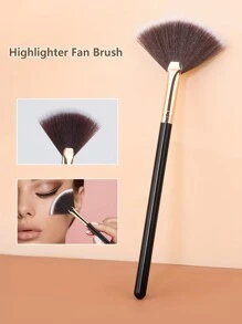 RANCAI 1 Pc Pack Fan Brushes Fan Mask Brush Set, Facial Mask Brush Mask Applicator Brush For Peel Mask Makeup Tool,Foundation Brush,Concealer Brush,Blush Brush,Contour Brush,Blush Brush,Bronzer Brush,Powder Brush,Foundation Brush,Blush Brush - Black - View 2