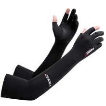 Sun Protective Anti UV Summer UV Protection Ice Sleeves Breathable Arm Sleeves For Driving Or Cycling With Extended Two-Finger Gloves