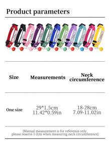 1pc Personalized Pink Cat Bell Collar, Plush Cat Collar, Customizable With Pet Name, Contact Information, Address And Other Details, Engraved Anti-Lost Pet Collar, Suitable For Small And Medium-Sized Cats