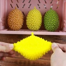 2pcs Cute And Creative Durian Shaped Stress Relief & Venting Fruit Handheld Squeeze Tofu Toys, Give Kids A Fun Holiday Gift - Random - View 4