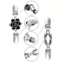 6 cái/bộ Kẹp khăn choàng áo len cổ điển, Kẹp cổ áo len cardigan, Kẹp cài áo sơ mi, Thích hợp cho phụ nữ và bé gái mặc - Nhiều màu - Xem 10