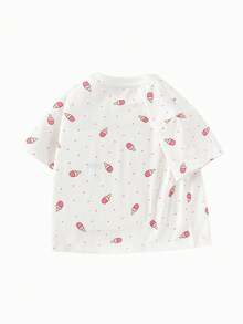 Balabala 女童短袖 女童 T 恤 婴儿服装 2024 年夏季流行款 - 白色 - 查看 2