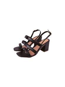Women Heeled Sandals - 黑色 - 查看 2