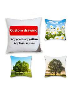 1PC Custom Cushion Cover,DIY Customized Throw Pillow Home Decorative,Wedding Gift ,Birthday Present,Anniversary Gift,Pet ,Baby Print Pillowcase