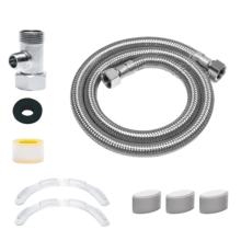 馬桶小便斗附件-可調整的非電動淡水噴霧，適用於馬桶坐墊（G 15/16適用於美國） - 藍白色 - 查看 5